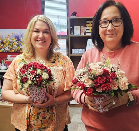 RECOGNITION Last week on Administrative Professionals Day, Motley County ISD recognizedMichaelCotherman and Jaci Deweese for all they do. | COURTESY PHOTO